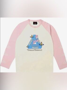 Palace x Vivienne Westwood Raglan Long Sleeve Tee Pink White Size med NWOT FW24